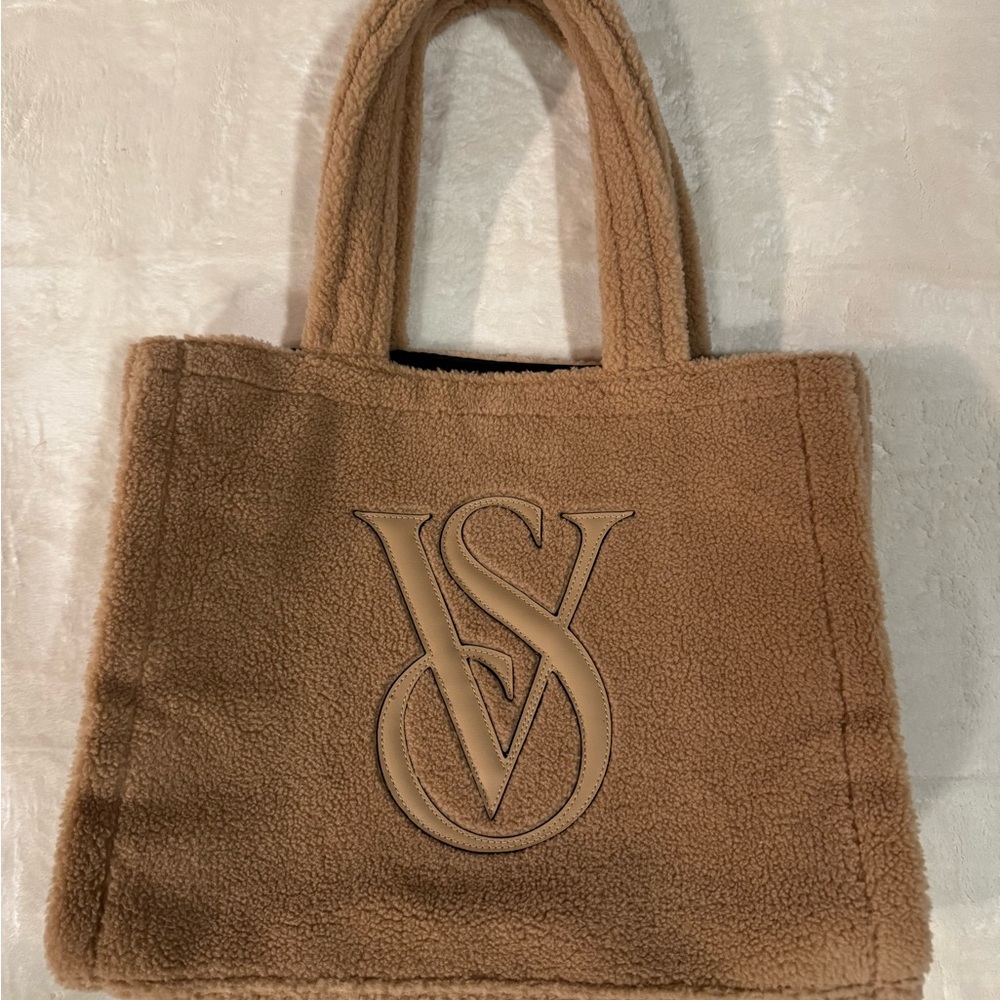 Victoria's Secret Brown Fleece Tote
